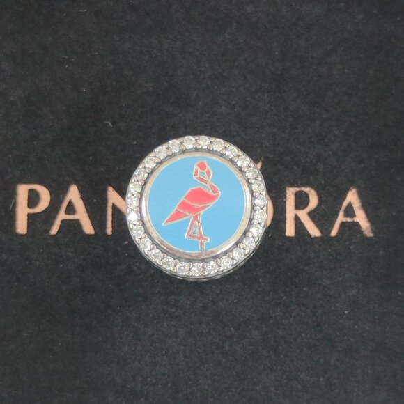 Pandora Miami Exclusive Charm Bead Button S925 Sterling Silver Pendant with box - Picture 1 of 12